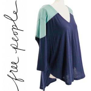 NWT Free People Major League Color-block Tee